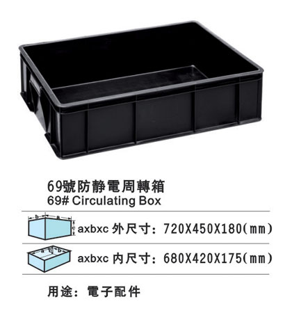 69#防靜電塑料周轉箱 防靜電膠箱廠家 批發防靜電膠筐